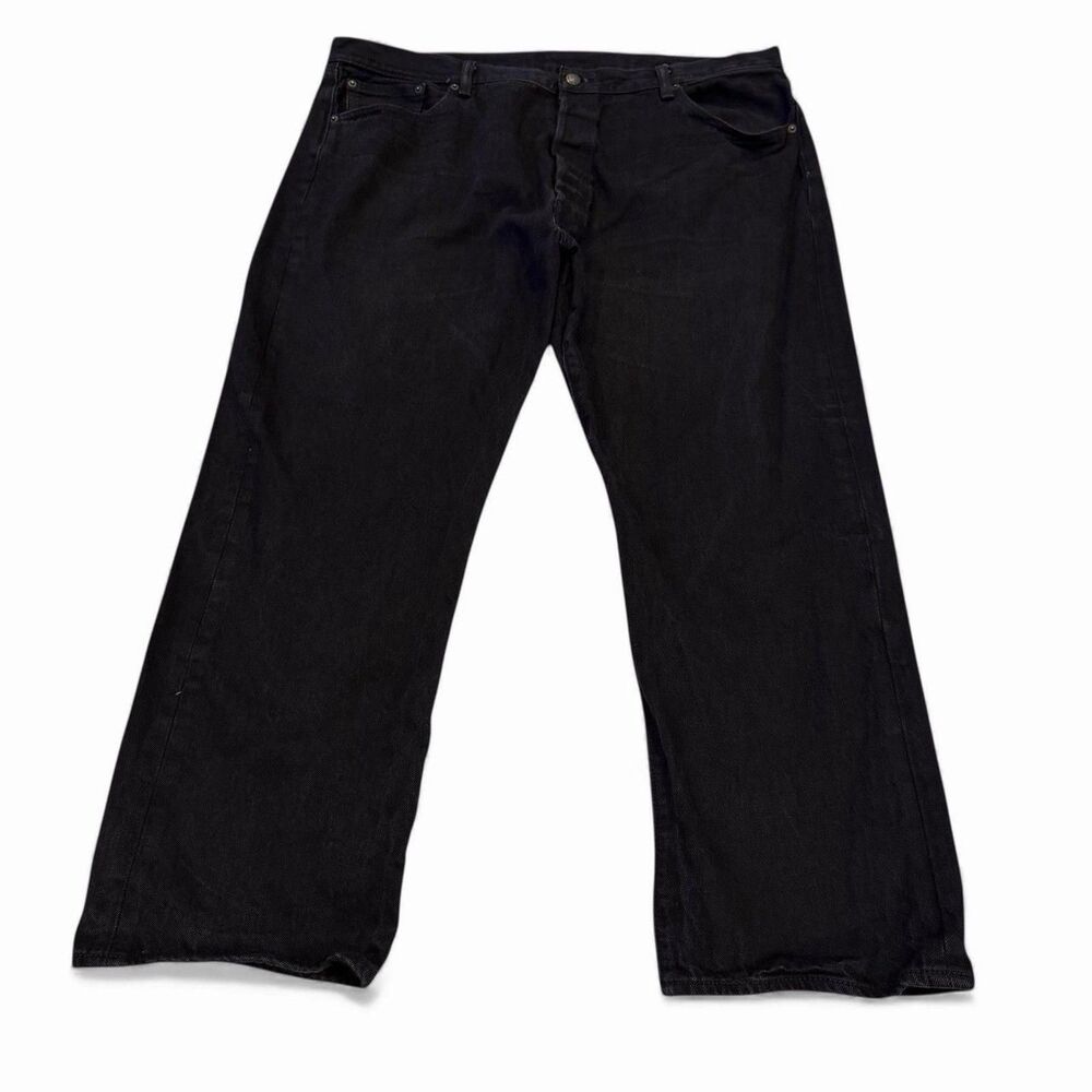 Levis 501 Jeans Men's 44x30 Black Denim Original Fit Straight Regular Button Fly